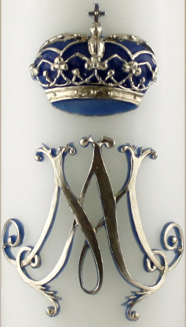 Marienkerze Krone, Mariensymbol blau