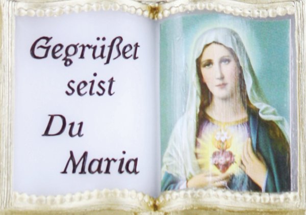 Wachsbuch klein Gegrüßet seist Du Maria